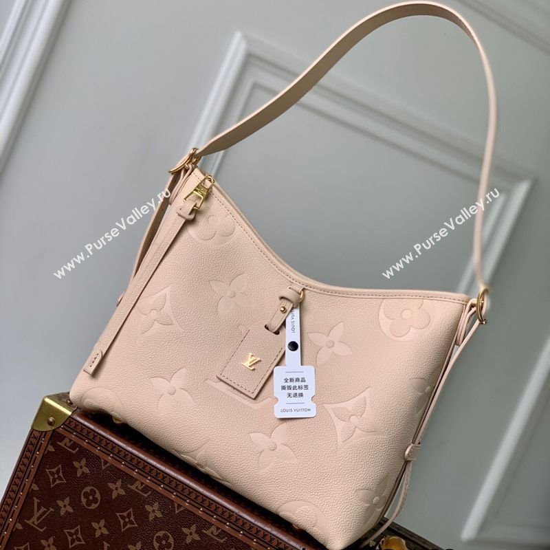 Louis Vuitton CarryAll PM Bag in Embossed Grained Cowhide Leather M14321 Sand Beige 2025 (KI-250523037)