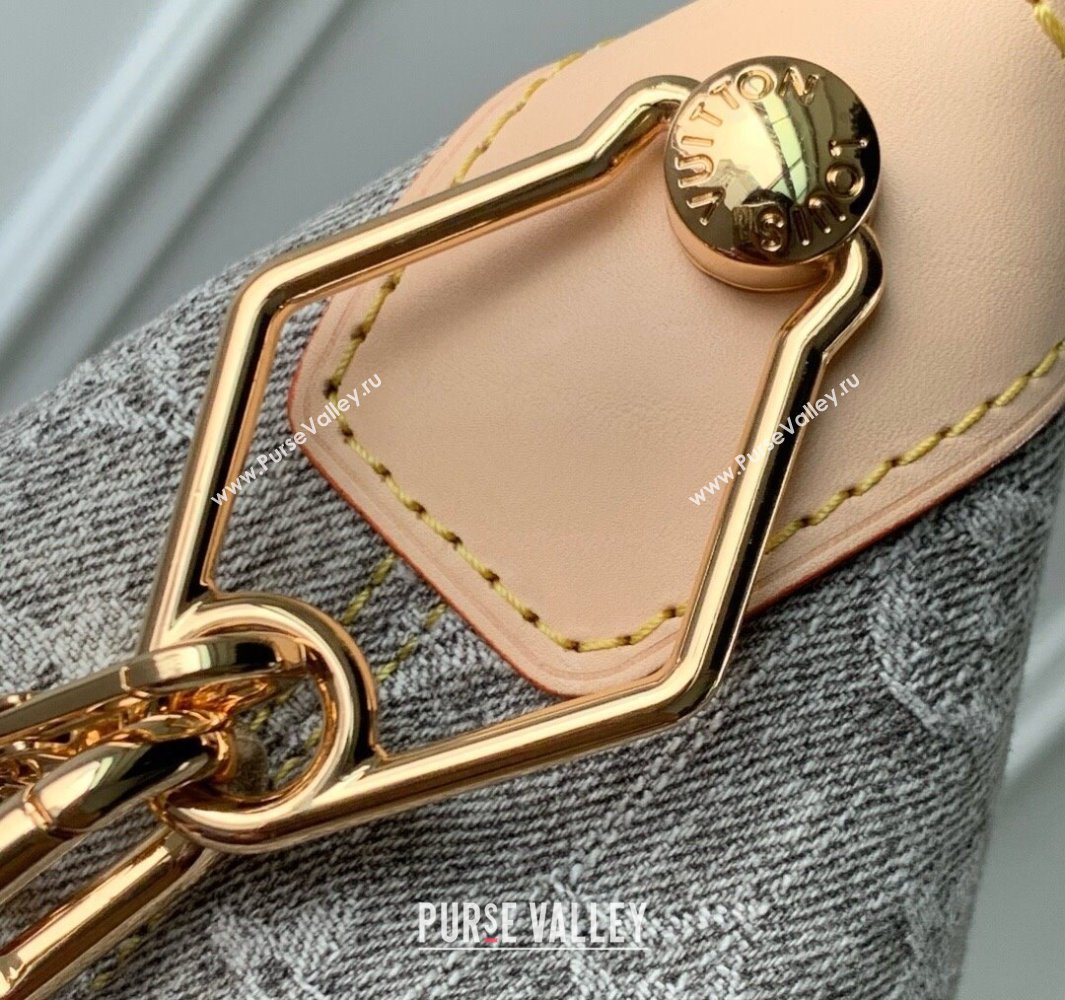 Louis Vuitton Coussin Hobo MM bag in Cloudy Grey Certified Organic Cotton M13390 2025 (KI-250523024)
