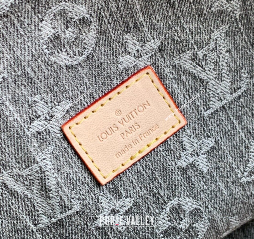 Louis Vuitton Coussin Hobo MM bag in Cloudy Grey Certified Organic Cotton M13390 2025 (KI-250523024)