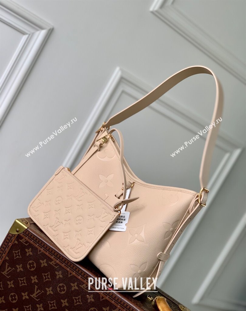 Louis Vuitton CarryAll PM Bag in Embossed Grained Cowhide Leather M14321 Sand Beige 2025 (KI-250523037)