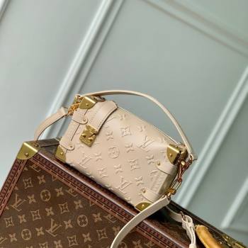 Louis Vuitton Side Trunk PM Bag in Monogram Debossed Leather Biscuit Beige 2025 M14571 (KI-250524011)