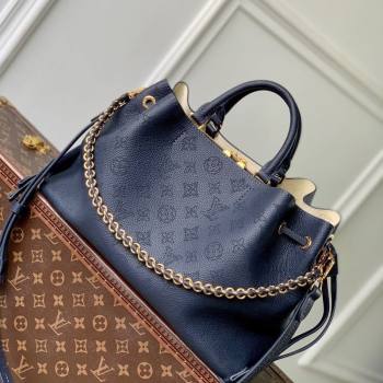 Louis Vuitton Bella Tote Bag in Mahina Perforated Calfskin M14316 Navy Blue 2025 (KI-250524013)