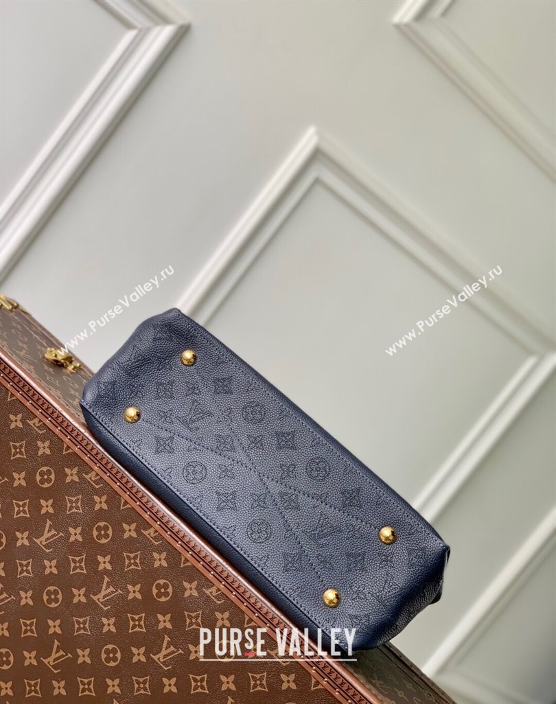 Louis Vuitton Bella Tote Bag in Mahina Perforated Calfskin M14316 Navy Blue 2025 (KI-250524013)