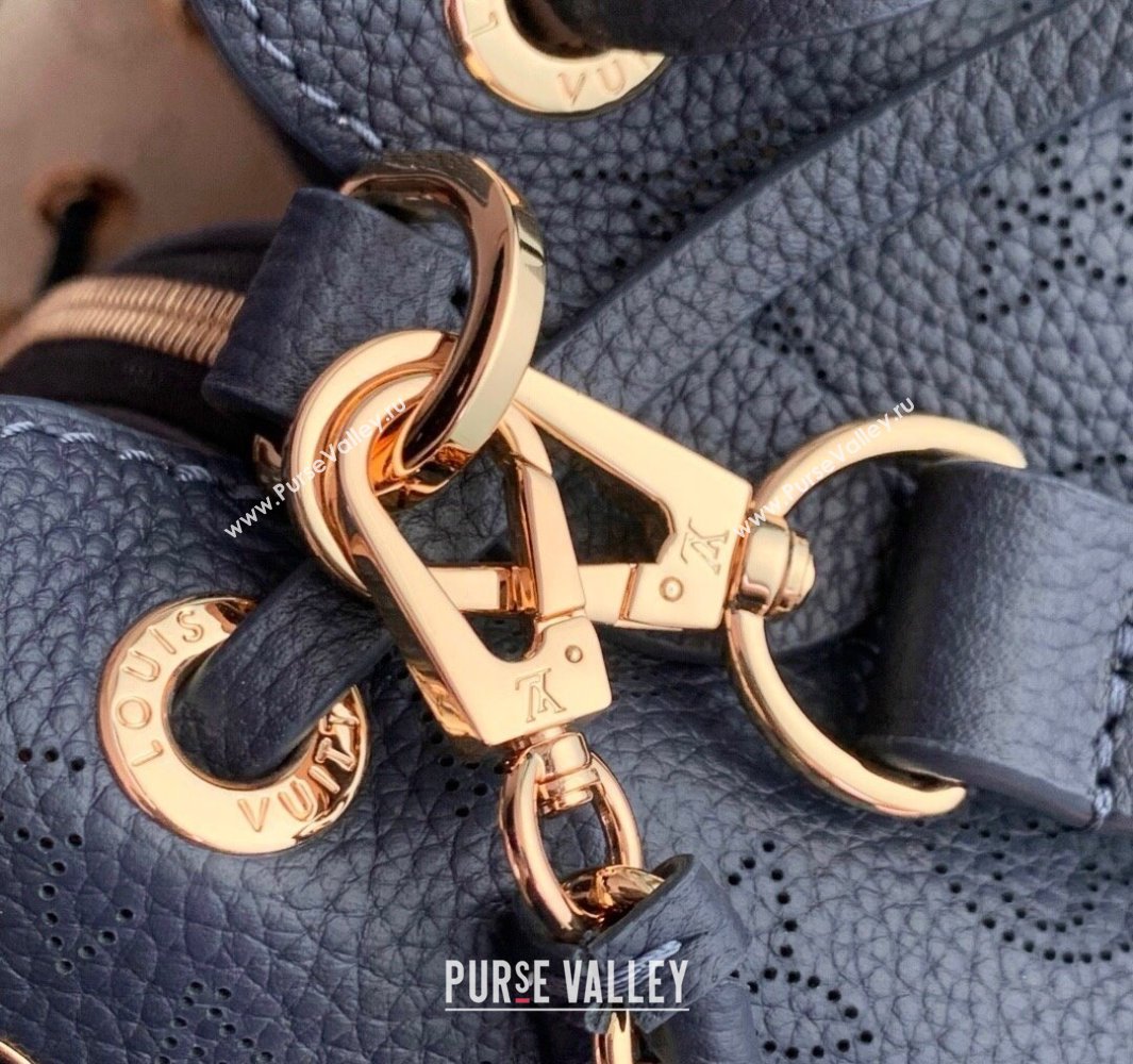 Louis Vuitton Bella Tote Bag in Mahina Perforated Calfskin M14316 Navy Blue 2025 (KI-250524013)