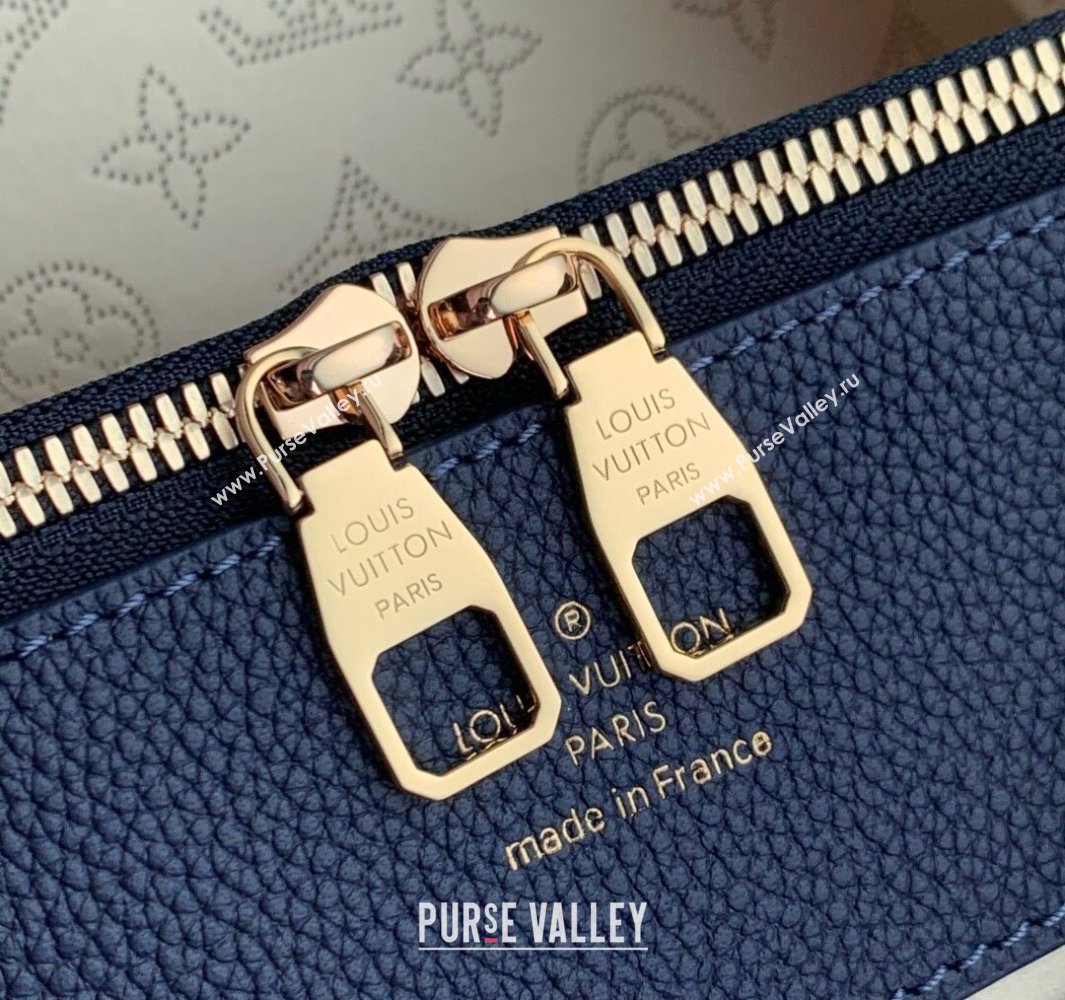 Louis Vuitton Bella Tote Bag in Mahina Perforated Calfskin M14316 Navy Blue 2025 (KI-250524013)