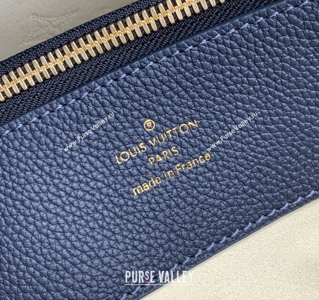 Louis Vuitton Bella Tote Bag in Mahina Perforated Calfskin M14316 Navy Blue 2025 (KI-250524013)
