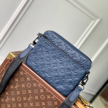 Louis Vuitton Trio Messenger bag in Navy Blue Monogram Shadow Leather M14785 2025 (KI-250523084)