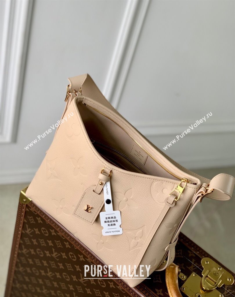 Louis Vuitton CarryAll PM Bag in Embossed Grained Cowhide Leather M14321 Sand Beige 2025 (KI-250523037)