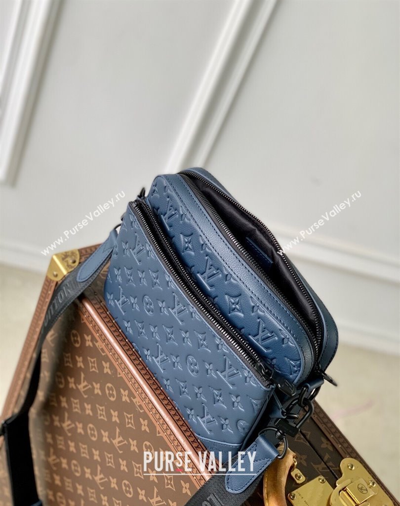 Louis Vuitton Trio Messenger bag in Navy Blue Monogram Shadow Leather M14785 2025 (KI-250523084)