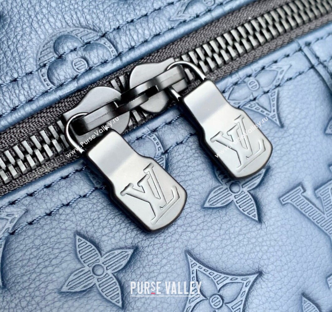 Louis Vuitton Keepall Bandouliere 50 Travel Bag in Navy Blue Monogram Shadow Leather M14840 2025 (KI-250523086)