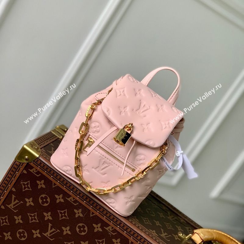 Louis Vuitton Coussin Backpack Mini Bag in Monogram Lambskin Leather M13387 Pink 2025 (KI-250524014)