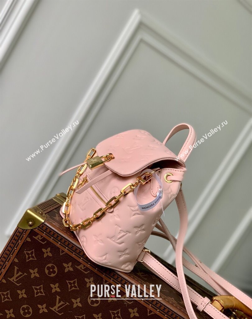 Louis Vuitton Coussin Backpack Mini Bag in Monogram Lambskin Leather M13387 Pink 2025 (KI-250524014)