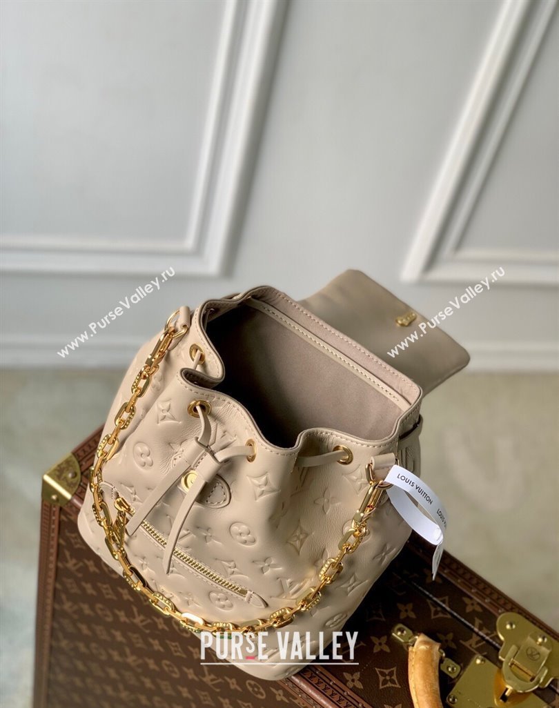 Louis Vuitton Coussin Backpack PM Bag M13357 Monogram Lambskin Leather Beige 2025 (KI-250524017)