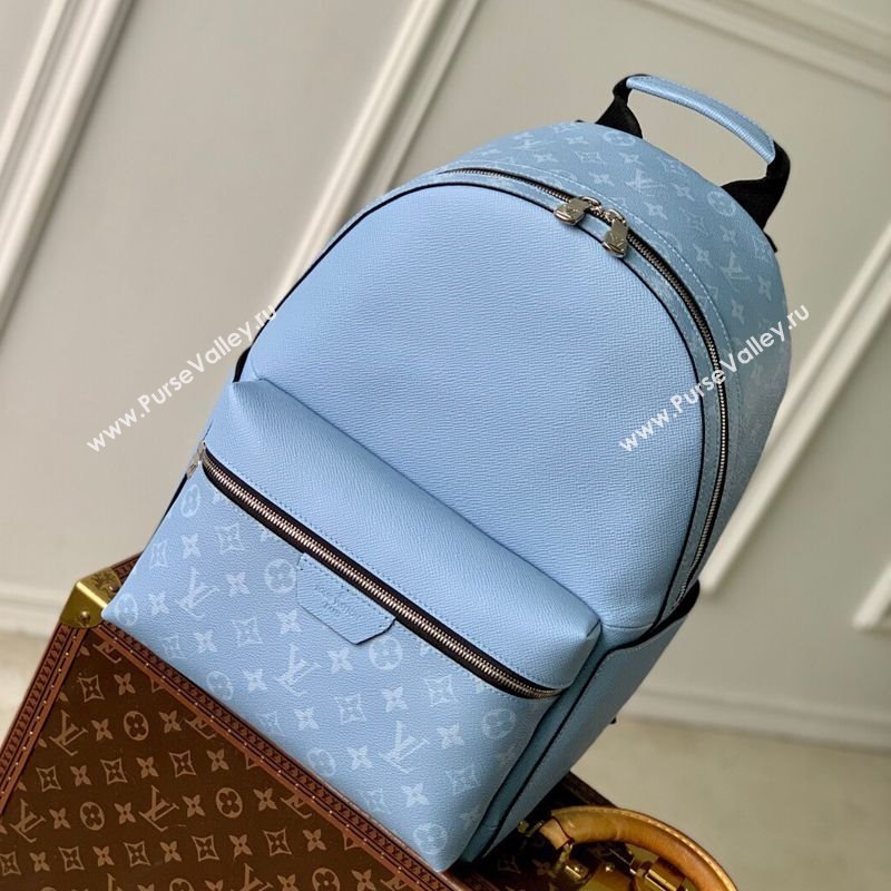 Louis Vuitton Discovery Slim Backpack Bag in Monogram Canvas and Leather M14072 Sky Blue 2025 (KI-250523046)