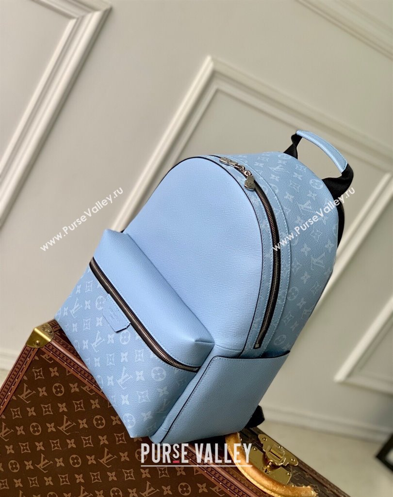 Louis Vuitton Discovery Slim Backpack Bag in Monogram Canvas and Leather M14072 Sky Blue 2025 (KI-250523046)