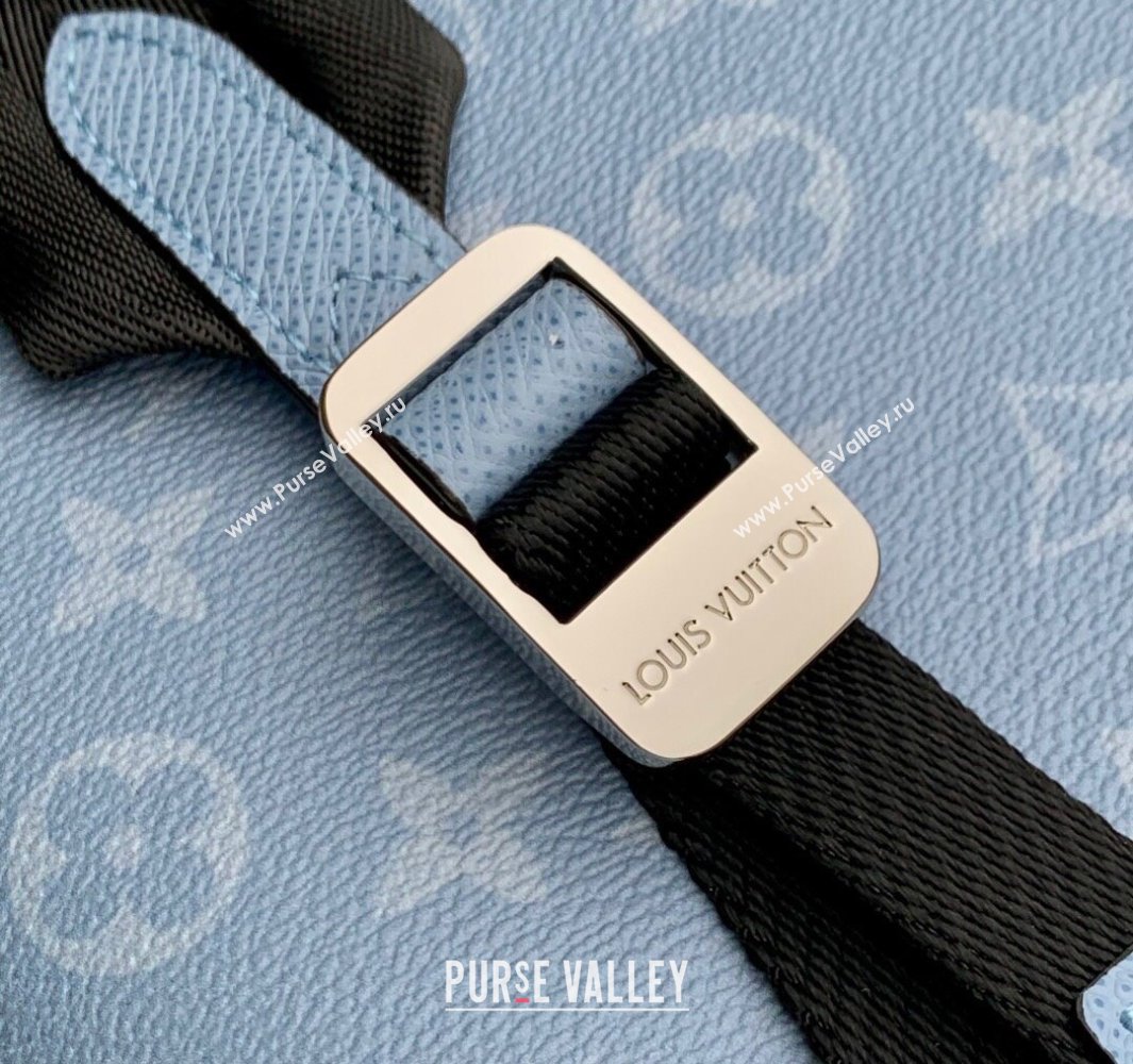 Louis Vuitton Discovery Slim Backpack Bag in Monogram Canvas and Leather M14072 Sky Blue 2025 (KI-250523046)