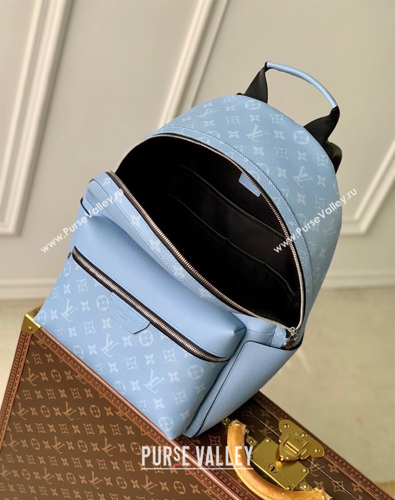 Louis Vuitton Discovery Slim Backpack Bag in Monogram Canvas and Leather M14072 Sky Blue 2025 (KI-250523046)
