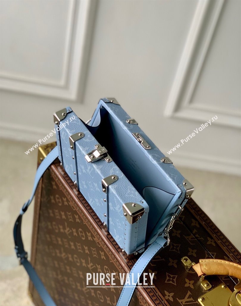 Louis Vuitton Wallet Trunk Taigarama Bag in Sky Blue Monogram Canvas and Leather M13562 2025 (KI-250523047)