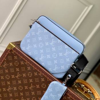 Louis Vuitton Trio Messenger Bag in Sky Blue Monogram Canvas and Leather M14069 2025 (KI-250523049)