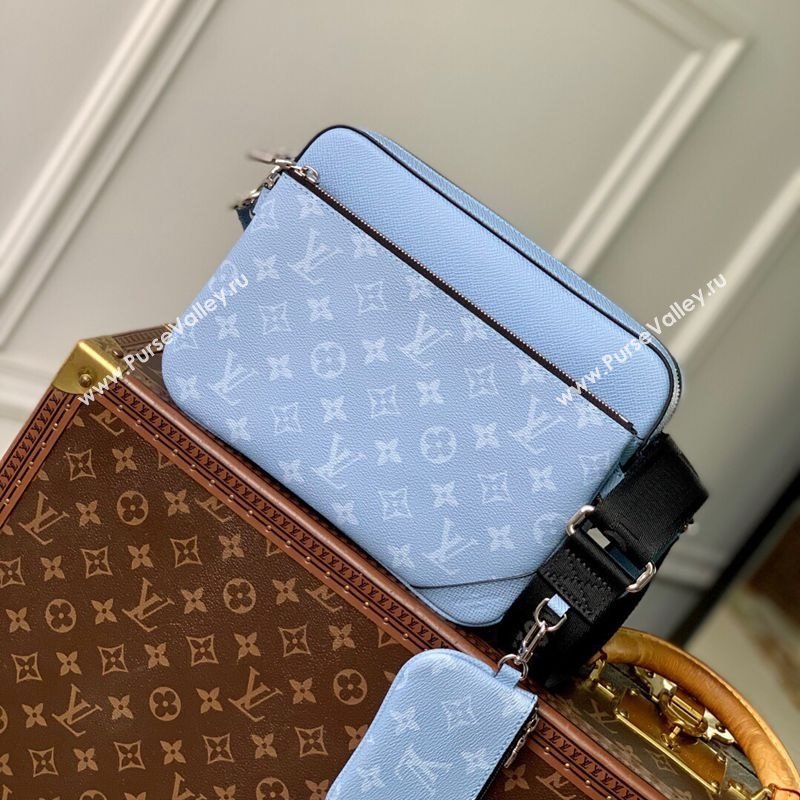 Louis Vuitton Trio Messenger Bag in Sky Blue Monogram Canvas and Leather M14069 2025 (KI-250523049)
