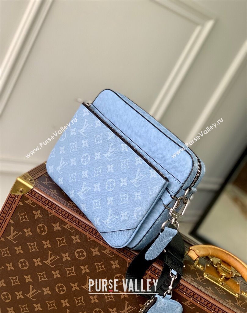 Louis Vuitton Trio Messenger Bag in Sky Blue Monogram Canvas and Leather M14069 2025 (KI-250523049)