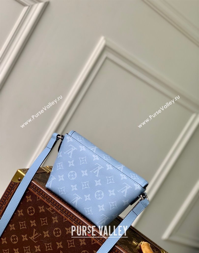 Louis Vuitton Pulse Wearable Wallet Bag in Sky Blue Monogram Canvas and Leather M14116 2025 (KI-250523050)