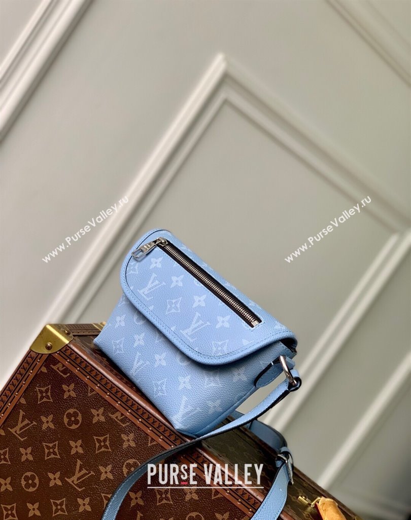 Louis Vuitton Pulse Wearable Wallet Bag in Sky Blue Monogram Canvas and Leather M14116 2025 (KI-250523050)