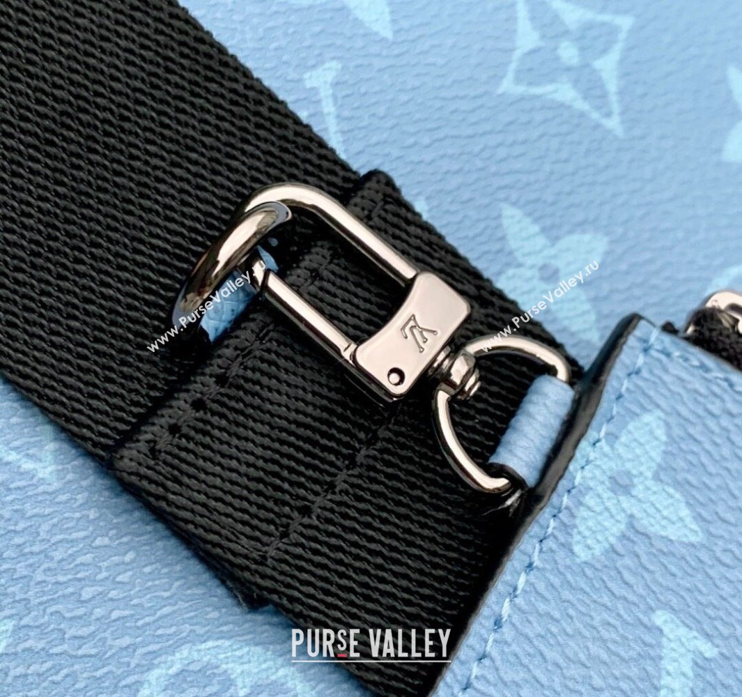 Louis Vuitton Gaston Wearable Wallet Bag in Sky Blue Monogram Canvas and Leather M14114 2025 (KI-250523051)