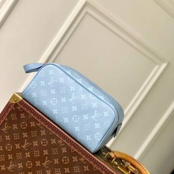 Louis Vuitton Dopp Kit Bag in Sky Blue Monogram Canvas and Leather M14125 2025 (KI-250523052)