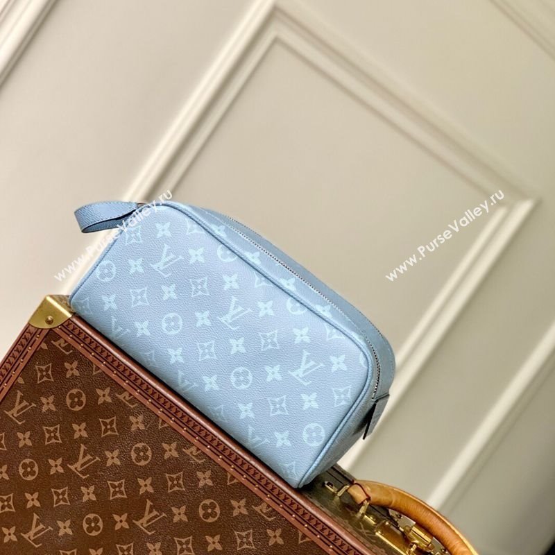 Louis Vuitton Dopp Kit Bag in Sky Blue Monogram Canvas and Leather M14125 2025 (KI-250523052)