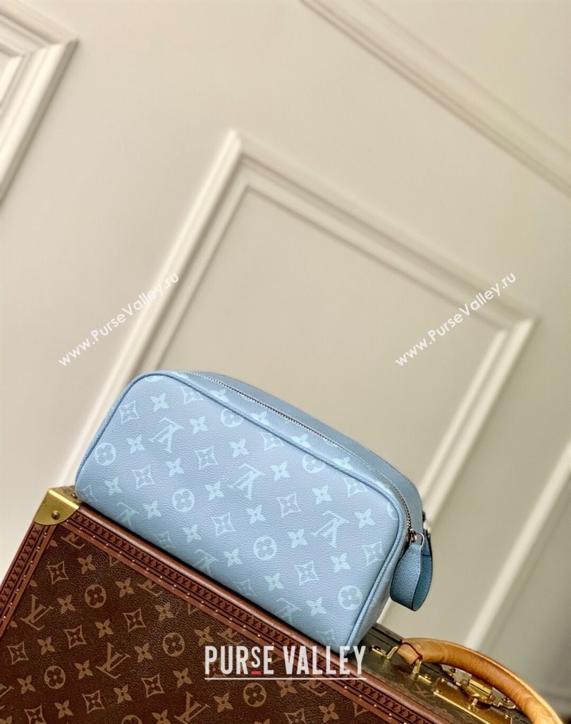 Louis Vuitton Dopp Kit Bag in Sky Blue Monogram Canvas and Leather M14125 2025 (KI-250523052)