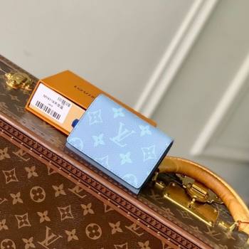 Louis Vuitton Envelope Business Card Holder in Sky Blue Monogram Canvas and Leather M14118 2025 (KI-250523053)