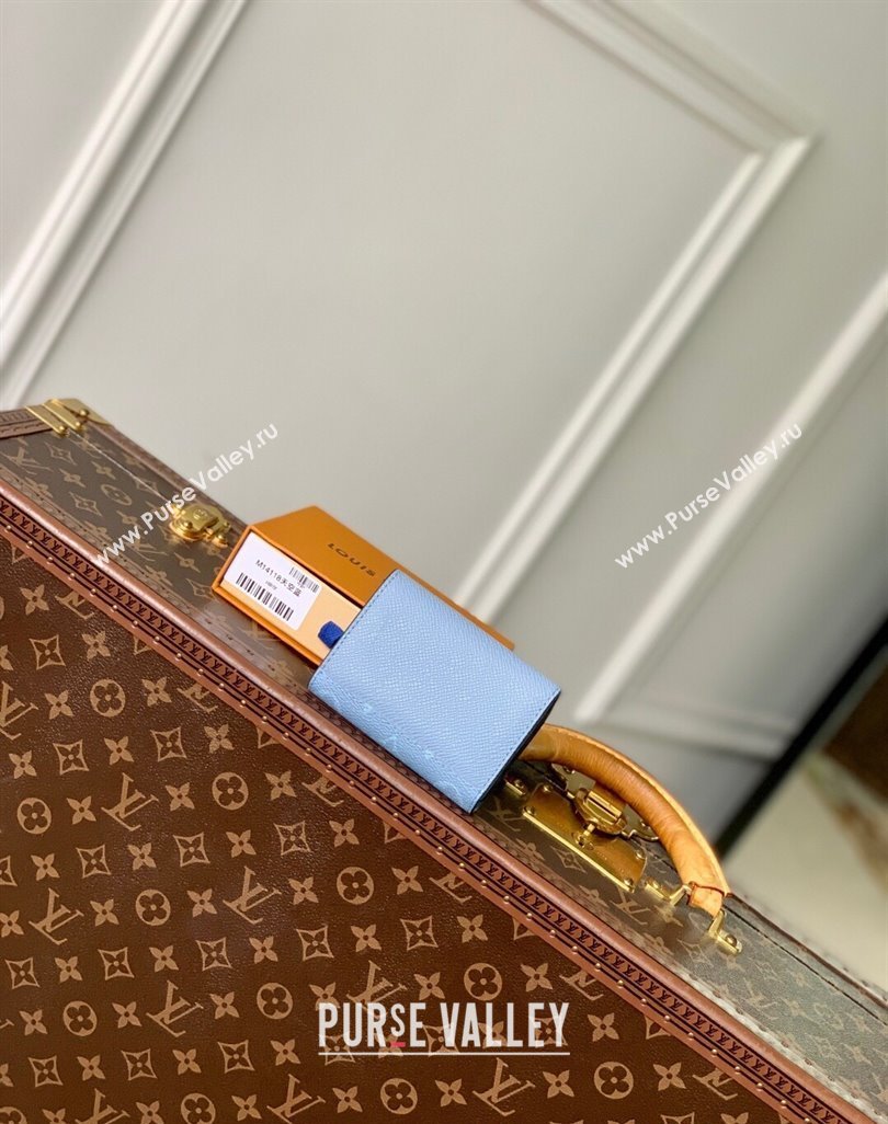 Louis Vuitton Envelope Business Card Holder in Sky Blue Monogram Canvas and Leather M14118 2025 (KI-250523053)