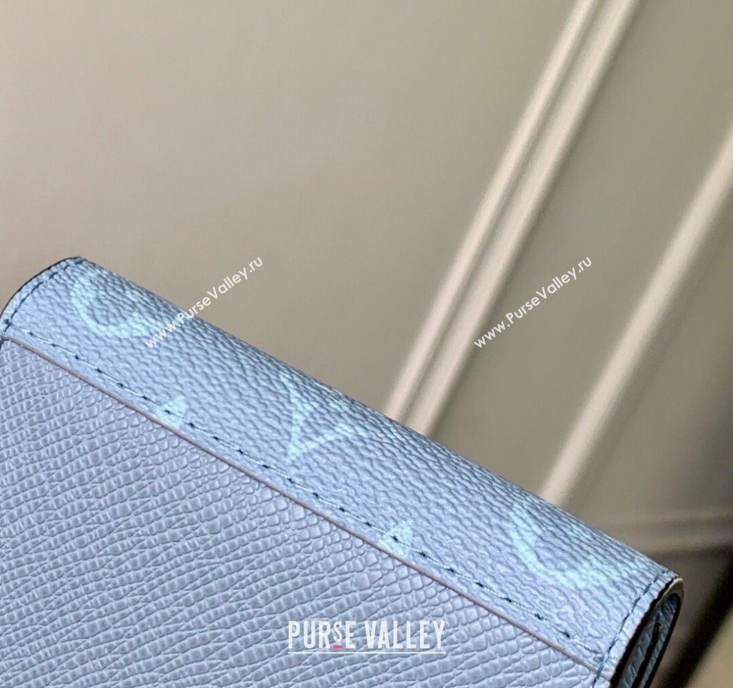 Louis Vuitton Envelope Business Card Holder in Sky Blue Monogram Canvas and Leather M14118 2025 (KI-250523053)