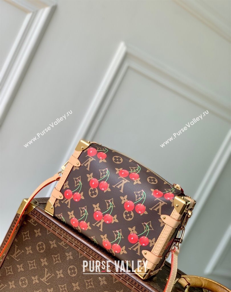 Louis Vuitton LV x TM Side Trunk MM Bag in Monogram Cherry Canvas M14278 2025 (KI-250523003)