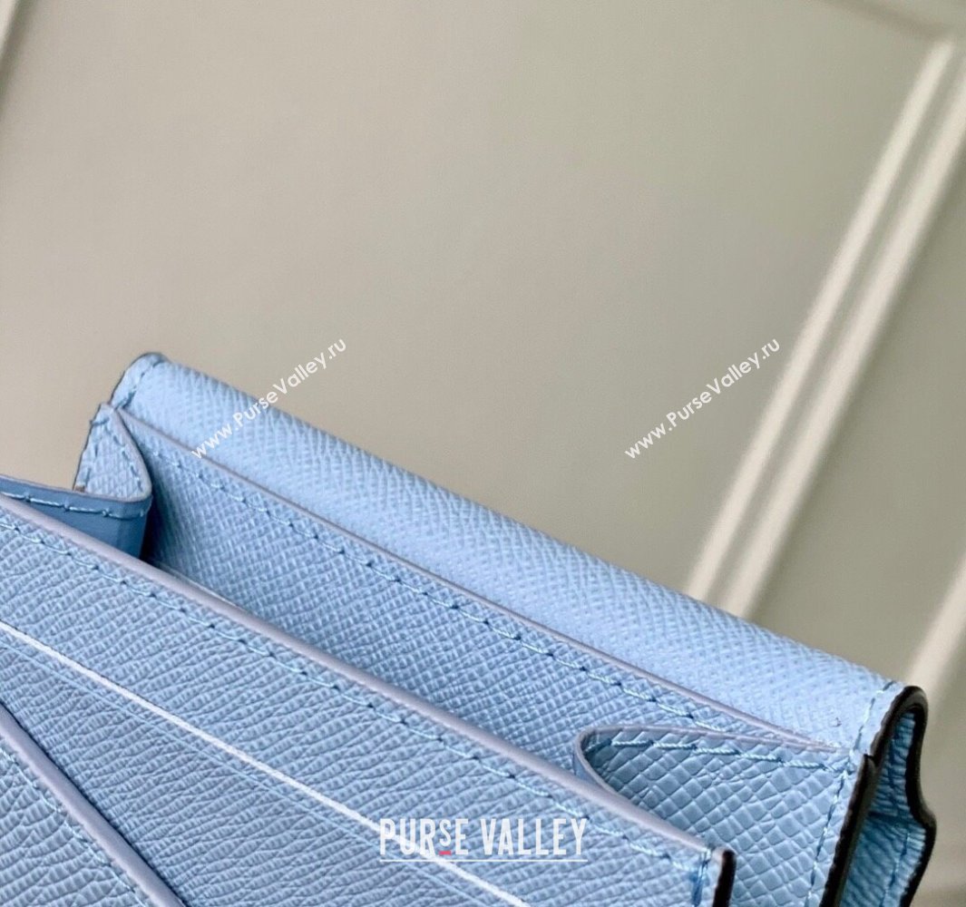 Louis Vuitton Envelope Business Card Holder in Sky Blue Monogram Canvas and Leather M14118 2025 (KI-250523053)