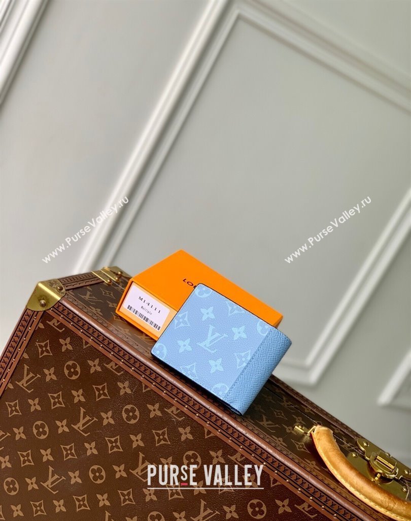Louis Vuitton Multiple Wallet in Sky Blue Monogram Canvas and Leather M14111 2025 (KI-250523055)