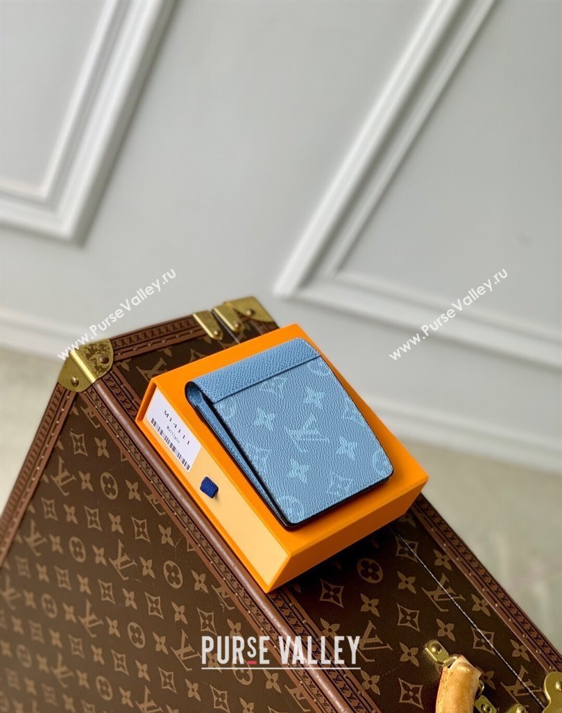 Louis Vuitton Multiple Wallet in Sky Blue Monogram Canvas and Leather M14111 2025 (KI-250523055)