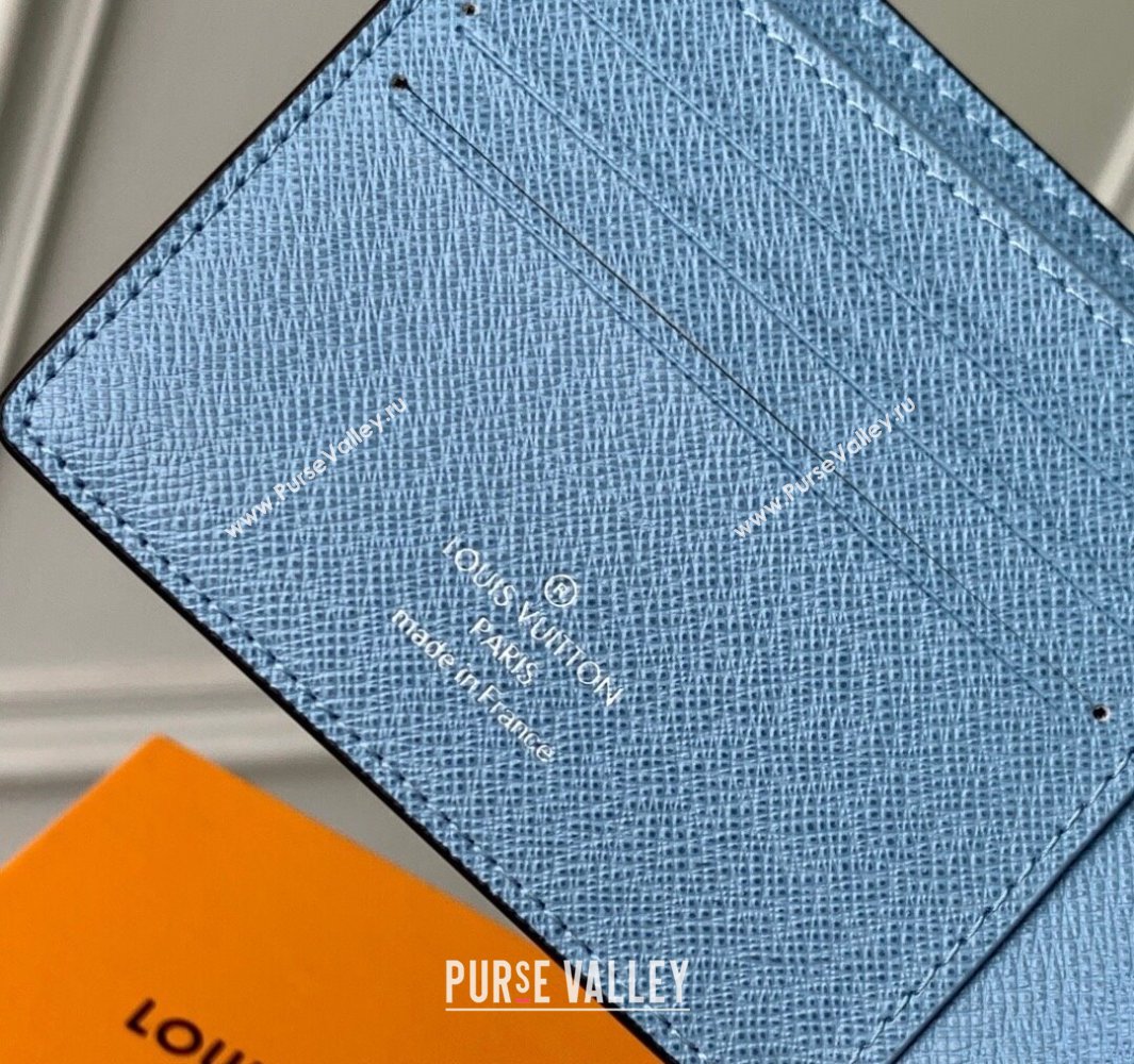 Louis Vuitton Multiple Wallet in Sky Blue Monogram Canvas and Leather M14111 2025 (KI-250523055)