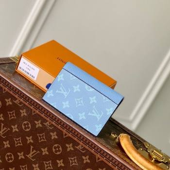 Louis Vuitton Passport Cover in Sky Blue Monogram Canvas and Leather M14358 2025 (KI-250523057)