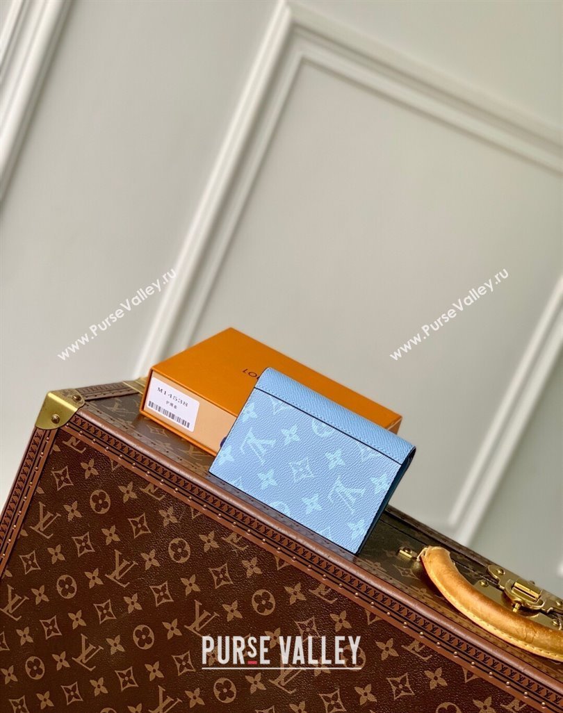 Louis Vuitton Passport Cover in Sky Blue Monogram Canvas and Leather M14358 2025 (KI-250523057)