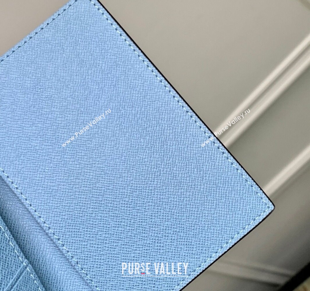 Louis Vuitton Passport Cover in Sky Blue Monogram Canvas and Leather M14358 2025 (KI-250523057)
