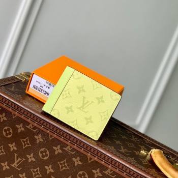 Louis Vuitton Multiple Wallet in Sky Blue Monogram Canvas and Leather M14111 Lemon Yellow 2025 (KI-250523056)