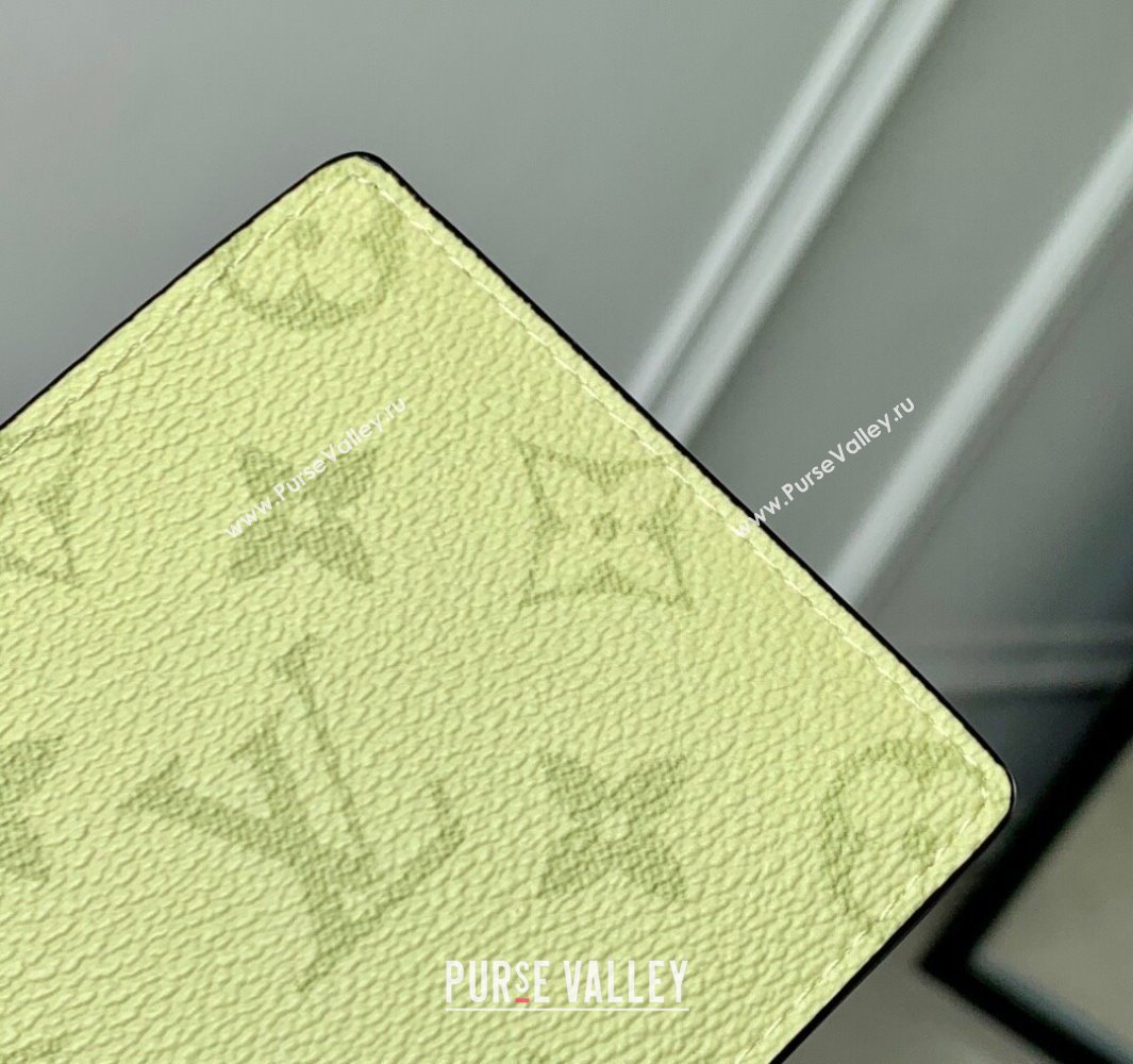 Louis Vuitton Multiple Wallet in Sky Blue Monogram Canvas and Leather M14111 Lemon Yellow 2025 (KI-250523056)