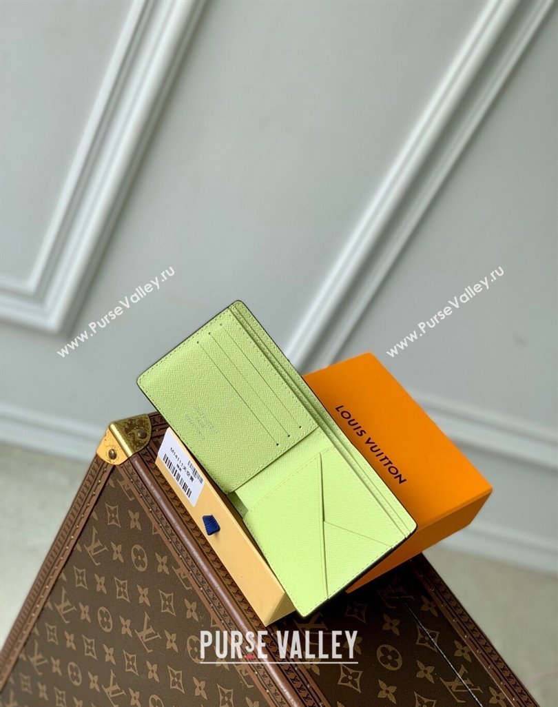 Louis Vuitton Multiple Wallet in Sky Blue Monogram Canvas and Leather M14111 Lemon Yellow 2025 (KI-250523056)