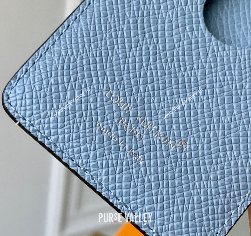 Louis Vuitton Porte-Cartes Magnet Card Holder in Monogram Canvas and Leather M14119 Sky Blue 2025 (KI-250523044)