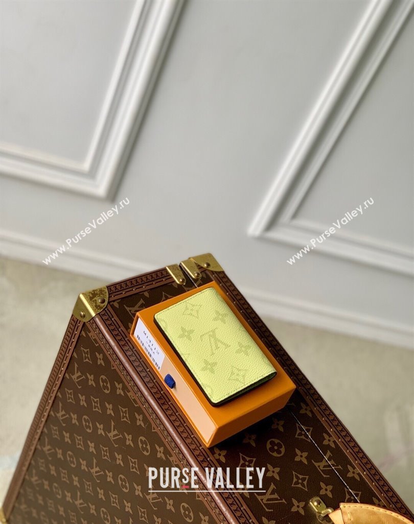 Louis Vuitton Pocket Organizer Wallet in Lemon Yellow Monogram Canvas and Leather M14113 2025 (KI-250523060)
