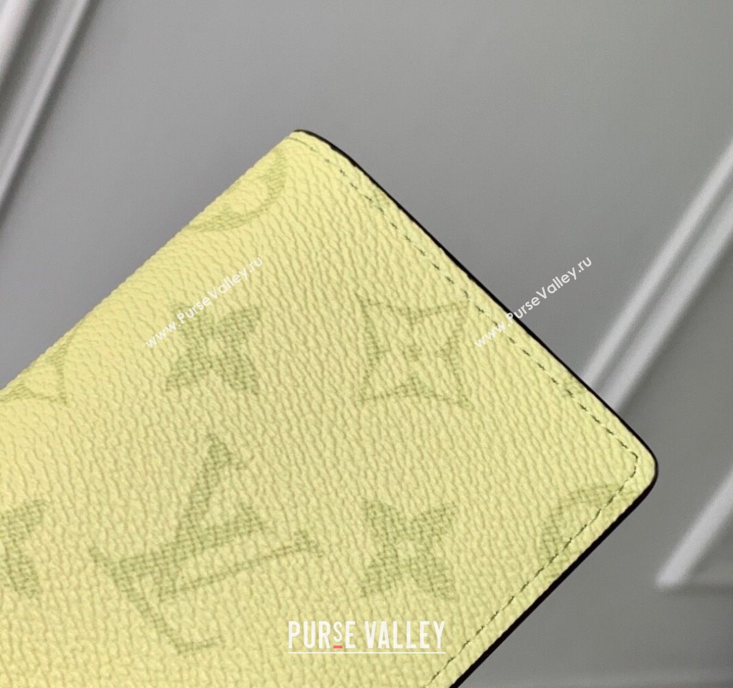 Louis Vuitton Pocket Organizer Wallet in Lemon Yellow Monogram Canvas and Leather M14113 2025 (KI-250523060)
