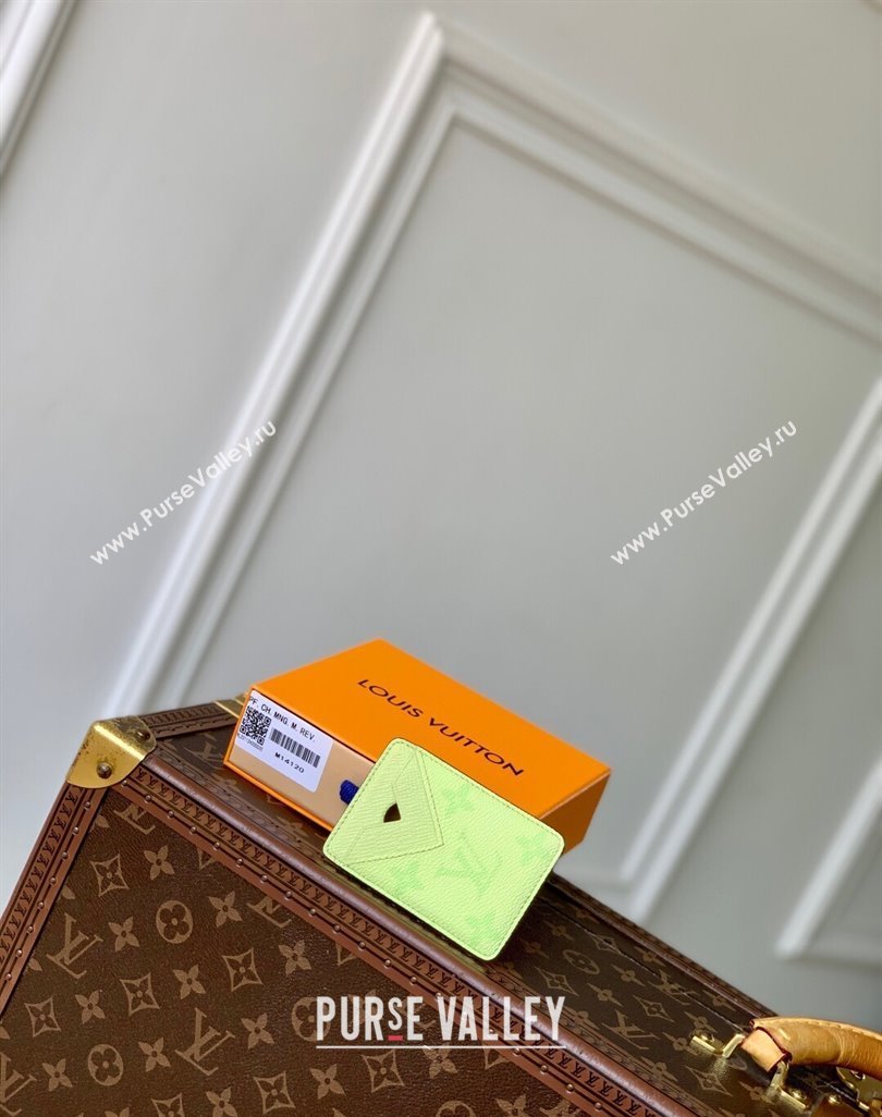 Louis Vuitton Porte-Cartes Magnet Card Holder in Monogram Canvas and Leather M14120 Lemon Yellow 2025 (KI-250523043)