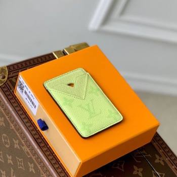 Louis Vuitton Porte-Cartes Magnet Card Holder in Monogram Canvas and Leather M14120 Lemon Yellow 2025 (KI-250523043)